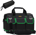 FASTECH - Sac à outils 38,1 cm en tissu Oxford - Vert 38,1 x 20,1 x 26,7 cm avec grande ouverture - Rangement robuste imperméable à compartiment unique
