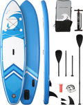 Planche Stand Up Paddle Gonflable ISUP 305 x 81 x 15,2 cm - Paddle board bleu avec accessoires sac transport et pompe rapide - SUP adulte et jeune