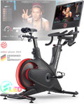 Sportstech Smart sBike Vélo intérieur connecté - Speedbike fitness avec écran tactile 21,5 pouces LED - Cours en direct et entraînement complet corps