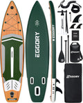 Stand Up Paddle gonflable - Planche SUP PVC verte et blanche 335 x 81 x 15 cm - Charge maximale 350 livres - Pompe réglable sac à dos et sangle