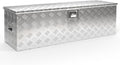 Wiltec - Caisse à outils en aluminium 170 L - Argentée 124 x 37 x 38 cm étanche - Vérins à gaz poignées et grand compartiment pour transport et rangement