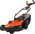 BLACK DECKER BEMW471ES QS - Tondeuse électrique filaire 1600 W largeur 38 cm - Orange poignée Easysteer 3 positions - 6 hauteurs de coupe de 20 à 70 mm