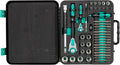 Wera Jeu de cliquet 43 pièces 1/4 et 1/2 pouce - Ensemble d'outils métriques avec finition polie - Cliquet manuel professionnel vert
