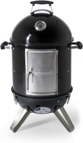 Barbecook Oskar S Barbecue fumoir à charbon - Acier émaillé noir avec grille de cuisson 40 cm - Fumoir extérieur compact avec dimensions 43,5 x 55 x 88 cm