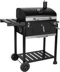Royal Gourmet CD1824G - Barbecue au charbon de bois 61 cm surface 1250 cm2 - Noir 100 x 62,5 x 119,5 cm - Table latérale pliable et accessoires