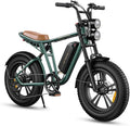 ENGWE M20 M1 - Vélo électrique adulte pneus larges 20 x 4 pouces - Vert cadre aluminium 7 vitesses suspension intégrale - Batterie simple ou double et antivol