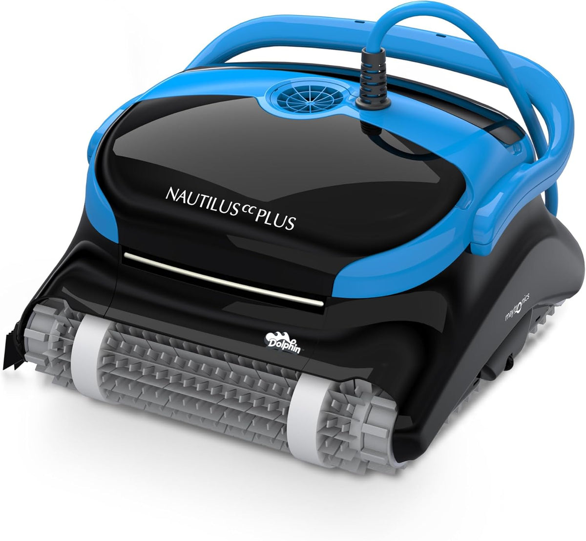 Dolphin Nautilus CC Plus - Robot piscine électrique filaire fond et parois - Noir 42,7 x 41,6 x 26,5 cm pour bassin jusqu'à 12 m - Scan intelligent et déplacement autonome