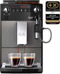Melitta Avanza F270 100 - Machine expresso automatique à grains grise 1450 W - Réservoir 1,5 L broyeur et extraction des arômes - Easy Cappuccinatore mode 1 ou 2 tasses