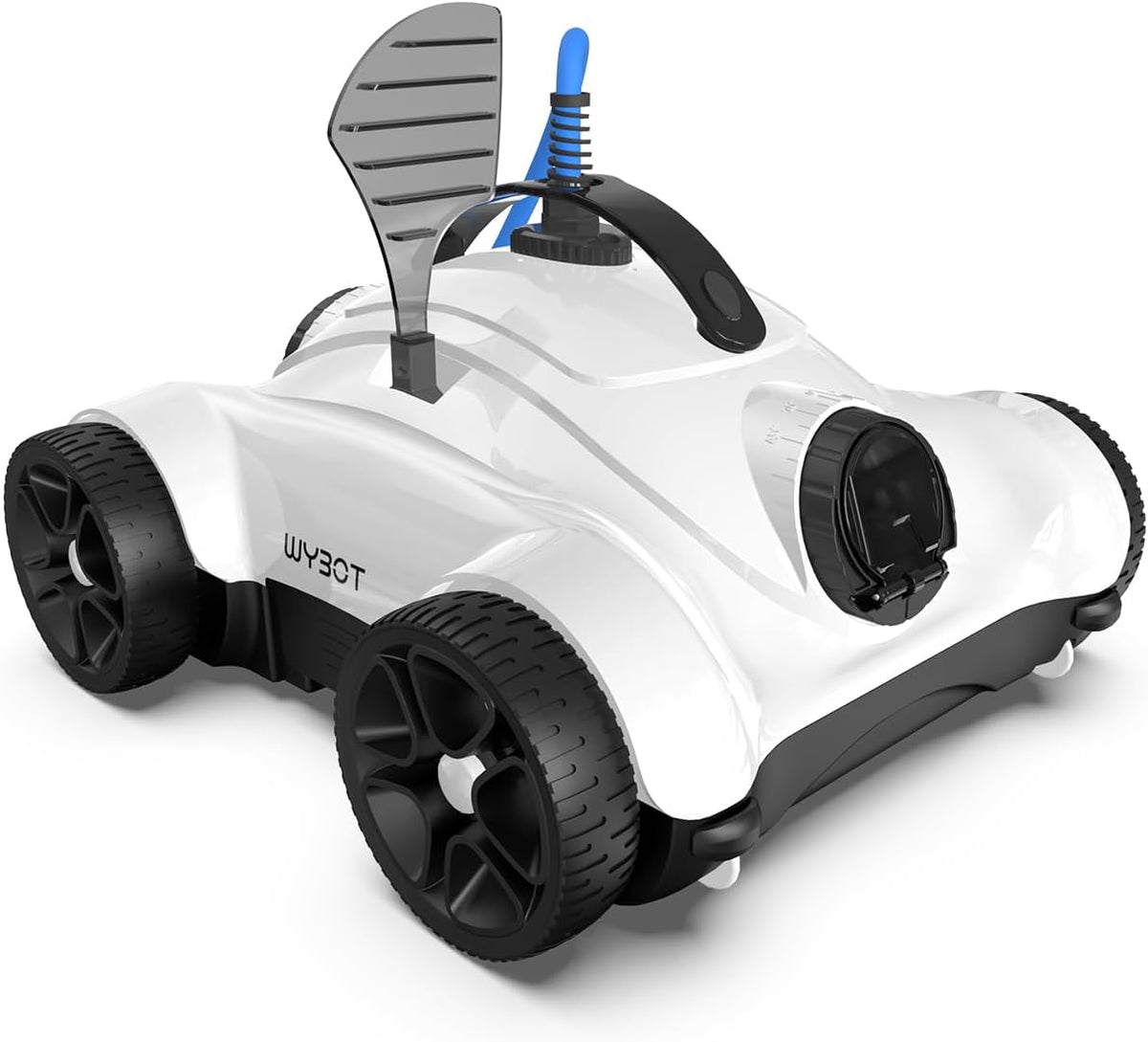 WYBOT Grampus 400 - Robot piscine filaire double moteur - Blanc avec câble 10 m pour piscine hors sol - Minuterie 1 2 ou 3 heures et filtre 180 micromètres