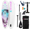 Pinky-X Pack Stand Up Paddle Gonflable Enfant - Planche SUP 280 x 76 x 12,5 cm rose avec accessoires - Paddle débutant dès 7 ans jusqu'à adulte