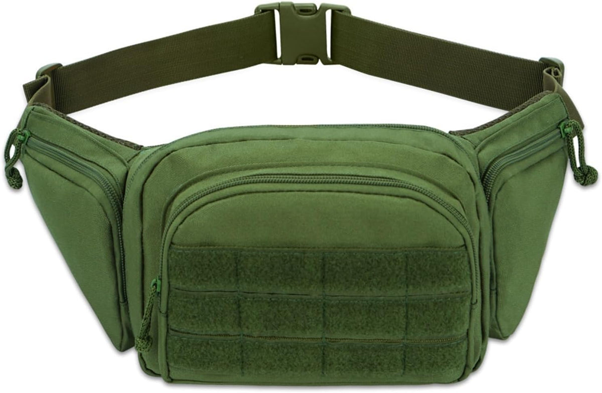 QWAXTRIW Sac à outils de taille avec étui en cuir vert - Trousse de rangement portable pour outils