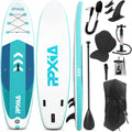 Planche SUP gonflable - Stand Up Paddle nylon vert menthe 320 x 82 x 15 cm - Charge maximale 200 kg - Design large et accessoires complets