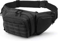 QWAXTRIW Sac à outils de taille avec étui en cuir noir - Trousse de rangement portable pour outils