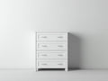 Commode - bois manufacturé-métal - 84x42x102 cm - blanc - contemporain sobre