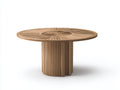 Table de jardin- bois- 145x145x75 cm- bois naturel- design graphique