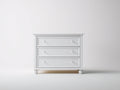 Commode - bois manufacturé - 92x43x81 cm - blanc - classique élégant