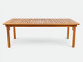 Table de jardin- bois- 200x100x75 cm- bois naturel- contemporain