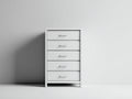 Commode - bois manufacturé-métal - 62x39x112 cm - blanc - moderne compact