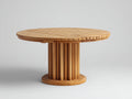 Table de jardin- bois- 140x140x74 cm- bois naturel- minimaliste chaleureux