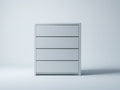 Commode - bois manufacturé - 78x39x88 cm - blanc - moderne minimaliste